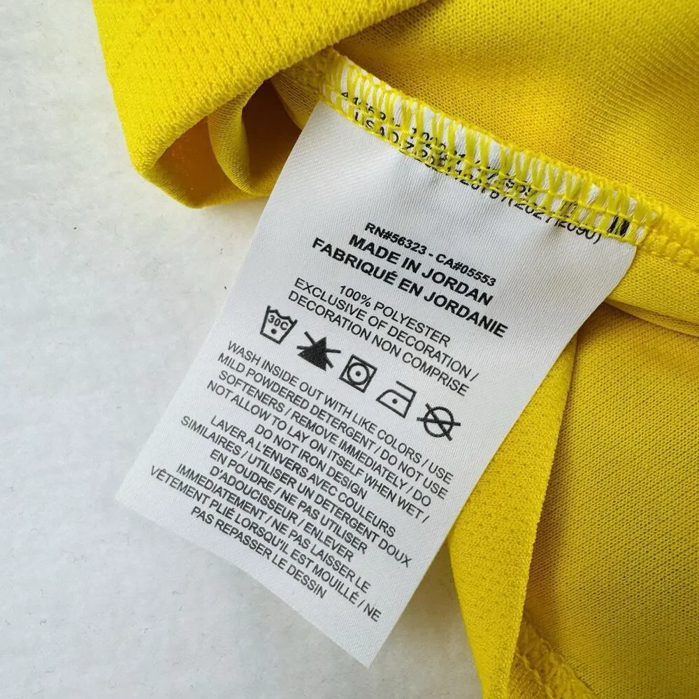 Nike Men's Dri-FIT UV Miler Short Sleeve Running Activewear Shirt Yellow XXLarge